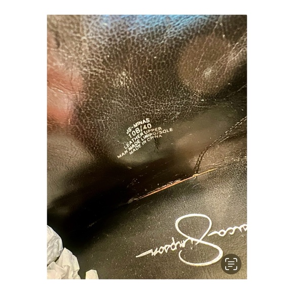 Jessica Simpson Black Leather Ankle Boots MINAS SIZE 10 SEXY & NWOB - Picture 8 of 9